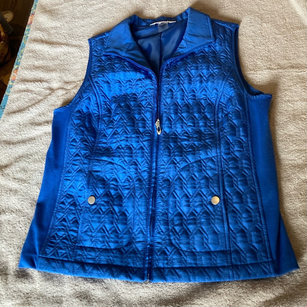 Allison Daley Royal Blue Quilted Vest